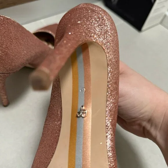 Sam Edelman Hazel Stiletto Dress Pointy Toe Pump ROSE GOLD Size 6 - Picture 4 of 6